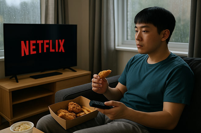 올봄 주말은 유난히도 우산 없는 주말을 찾기 어려웠다. 소비 위축은 물론 불경기 여파로 실내 업종 매출도 감소세를 보였다. 소비 심리 위축으로 ‘비 오면 실내로 몰린다’는 소비 공식마저 통하지 않는 모습이다. [챗GPT를 이용해 제작함]