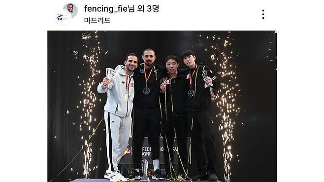 마드리드 월드컵 동메달 따낸 도경동(오른쪽부터)과 박상원