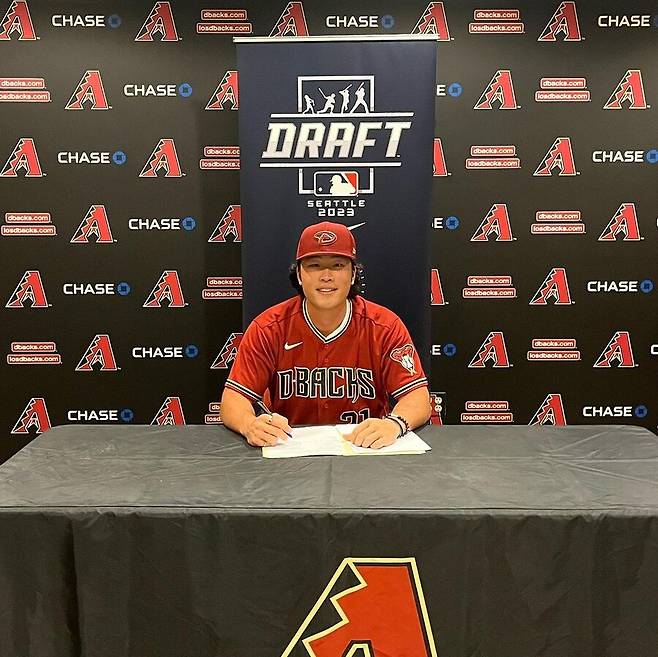▲ 애리조나 다이아몬드백스 입단 당시의 심종현 ⓒ심종현 SNS