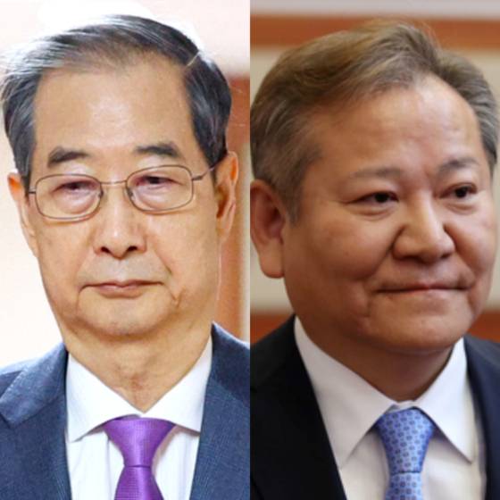 한덕수 전 국무총리(왼쪽)와 이상민 전 행정안전부 장관. 〈사진=연합뉴스〉