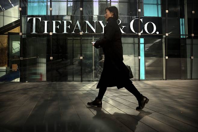 2018년 11월29일 중국 베이징의 티파니 매장의 모습. /사진=뉴시스