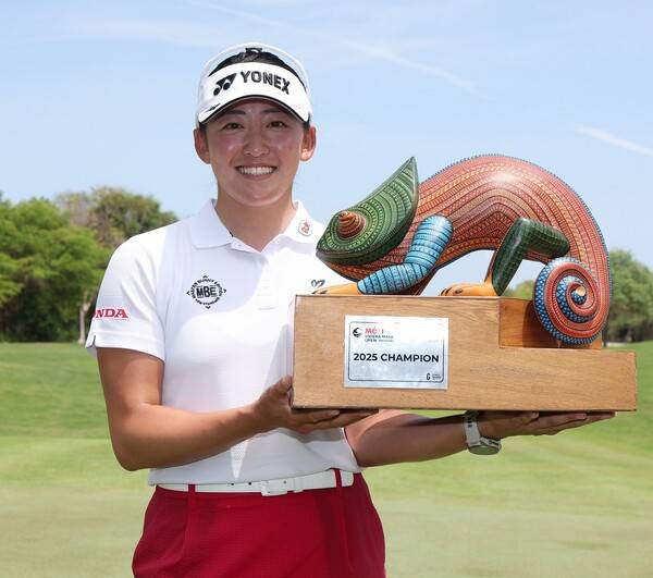 2025년 미국여자프로골프(LPGA) 투어 신설 대회인 '멕시코 리비에라 마야 오픈 앳 마야코바' 우승을 차지한 일본의 루키 이와이 치사토. 사진제공=Getty_LPGA