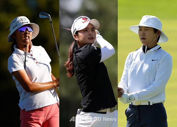 2025년 미국여자프로골프(LPGA) 투어 신설 대회인 '멕시코 리비에라 마야 오픈 앳 마야코바' 대회에 출전한 강혜지, 최혜진, 이소미 프로. 사진제공=ⓒAFPBBNews = News1