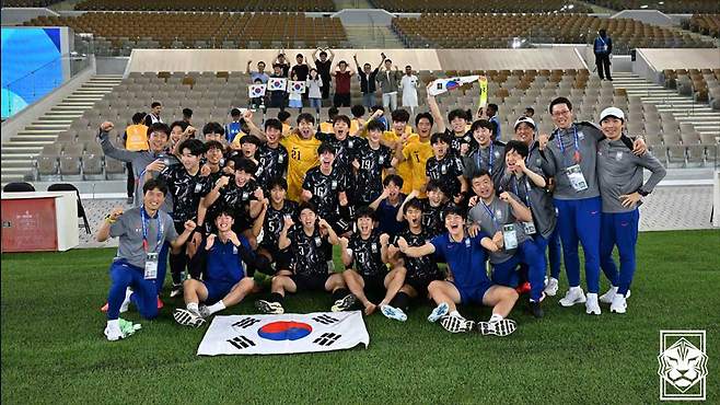 한국 U-17 축구대표팀 선수들 [연합뷰스/대한축구협회 제공]