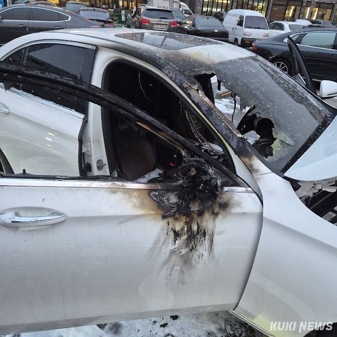 화재 차량 내부. 제보자 제공&nbsp;