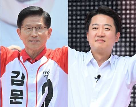 국민의힘 김문수(왼쪽)·개혁신당 이준석 대선후보. 경기일보 제공