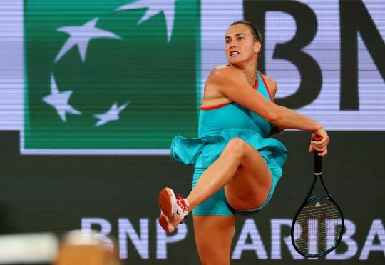 아리나 사발렌카의 1회전 경기 모습. 사진[로이터=연합뉴스]