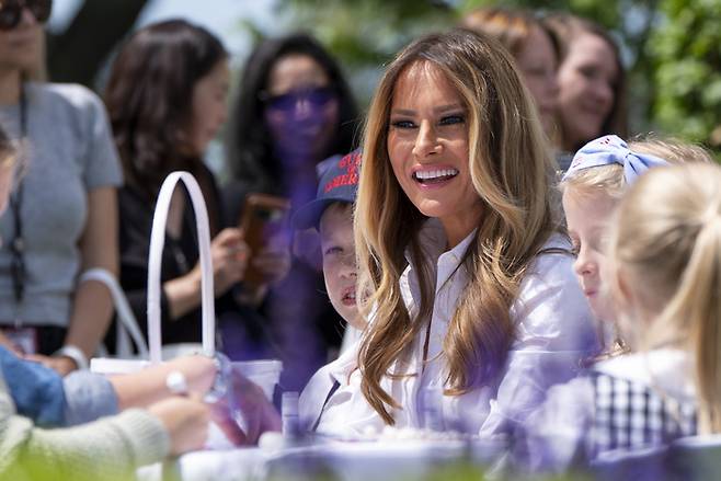 미국 백악관에서 열린 아동 관련 행사에 참석한 멜라니아 트럼프. AP연합뉴스