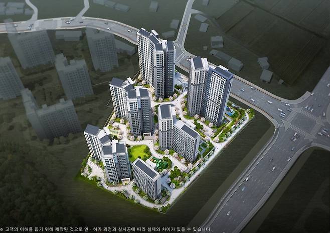 금호건설 '오산 세교 아테라' 조감도. 더피알