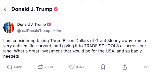 [사진 = 도널드 트럼프 미국 대통령 트루스소셜 캡처]