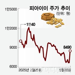 피아이이 주가 추이/그래픽=임종철