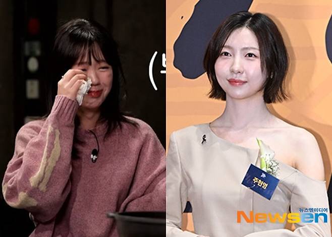 왼쪽부터 지예은 주현영/채널 ‘짠한형’, 뉴스엔DB