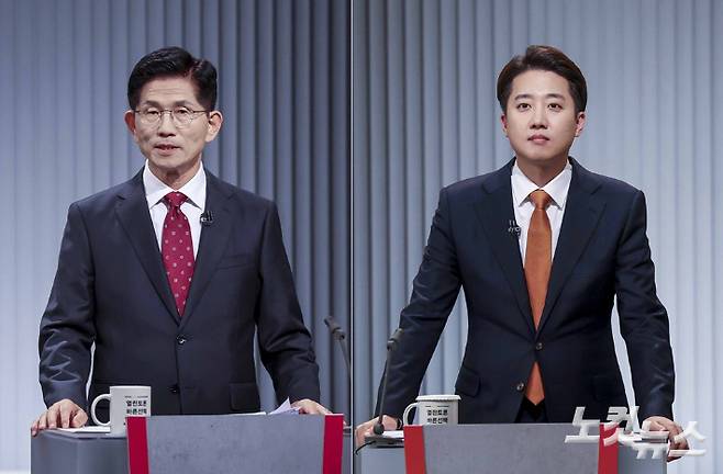 김문수 국민의힘 대선 후보와 이준석 개혁신당 대선 후보. 국회사진기자단