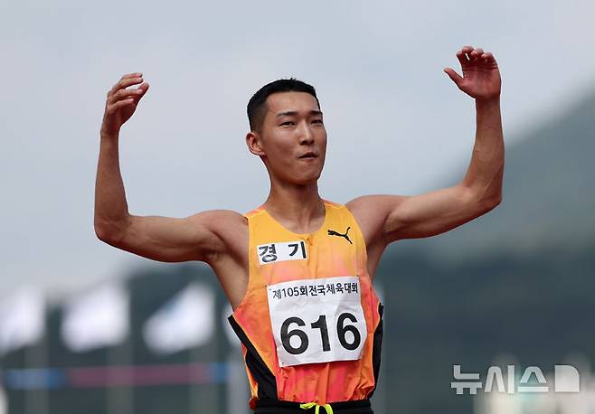 한국 남자 높이뛰기 선수 우상혁. /사진=뉴시스