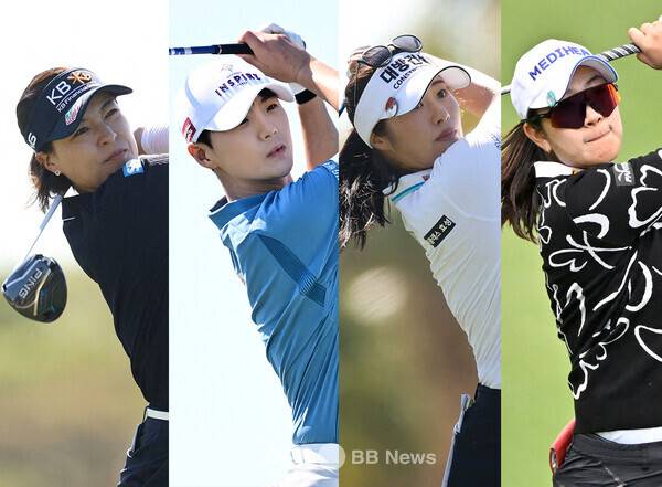 2025년 미국여자프로골프(LPGA) 투어 메이저 대회인 US여자오픈에 출전하는 전인지, 박성현, 이정은6, 김아림 프로. 사진제공=ⓒAFPBBNews = News1