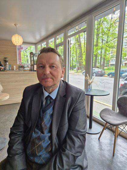 레오니드 추프릴 우크라이나 국립세무대학 지정학·지리전략학과 부학과장이 21일(현지시간) 중앙일보와 인터뷰하고 있다. 박현준 기자