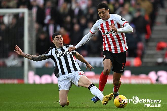 2024-25시즌 선덜랜드의 잉글랜드 프리미어리그 승격을 이끈 조브 벨링엄(사진 오른쪽).사진=AFPBBNews=News1