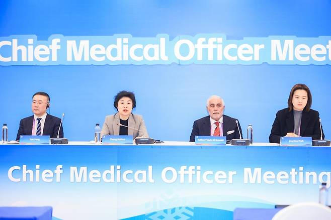 OCA 반도핑 미팅에 참석한 박주희 이사장(맨 오른쪽) [박주희 이사장 제공. 재판매 및 DB 금지]