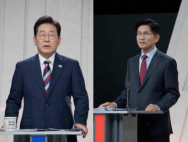 더불어민주당 이재명 후보(왼), 국민의힘 김문수 후보(오). 사진=연합뉴스.