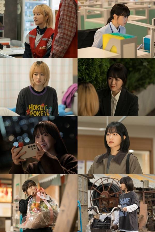 tvN 토일드라마 '미지의 서울'에서 쌍둥이 자매 유미래-유미지 역을 맡은 박보영./사진=tvN