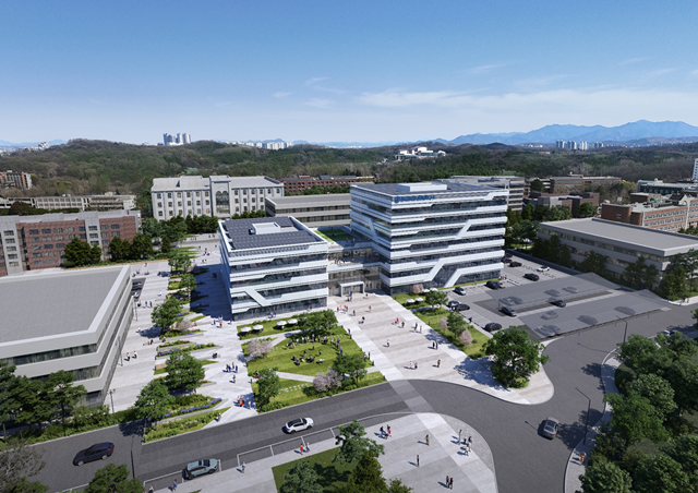 동부건설이 5월에만 2000억원이 넘는 신규 공사를 수주하며 상반기 누적 수주금액이 약 8000억원으로 늘었다. 사진은 이달 동부건설이 수주한 전북대학교 공대1호관 시설개선 임대형 민자사업의 조감도다. /동부건설