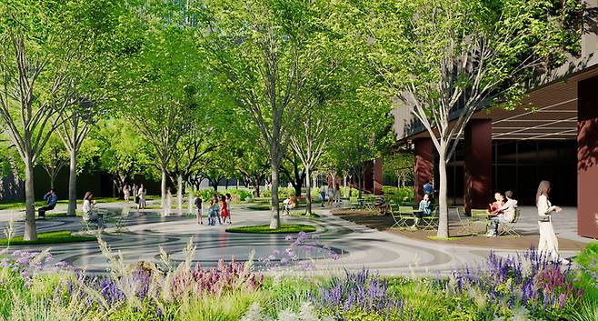 세운지구 개방형 녹지 예시 <서울시>