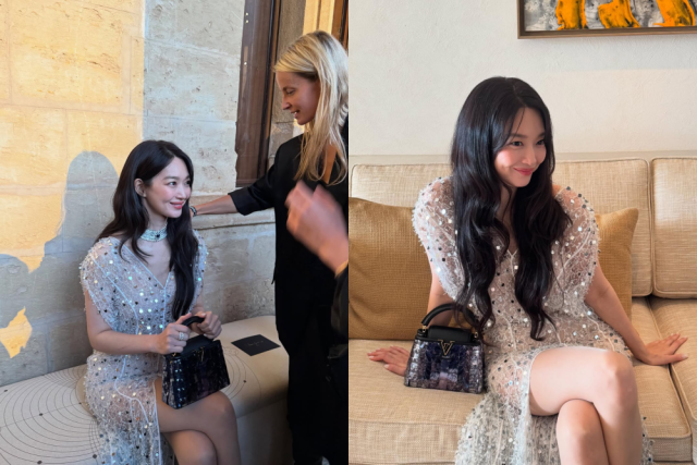 배우 신민아가 시스루 드레스를 입고 행사에 참석했다. / 신민아 인스타그램 캡처