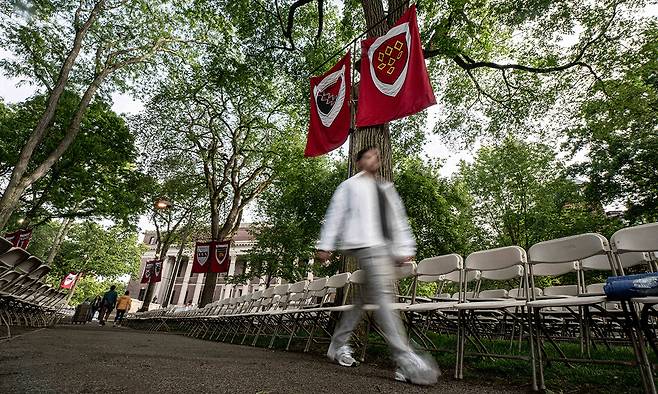 지난 24일(현지시간) 미국 하버드대학교 모습. 신화연합뉴스