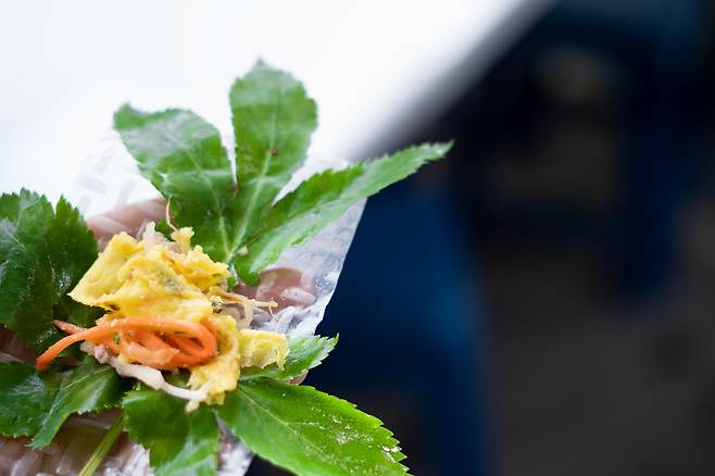 베트남식 반세오와 함께 맛본 당귀  [사진/성연재 기자]