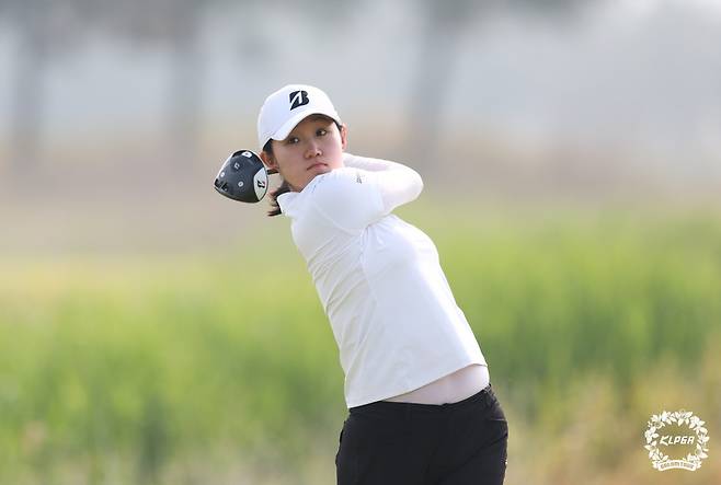 안재희의 드라이버 티샷. [KLPGA 제공. 재판매 및 DB 금지]