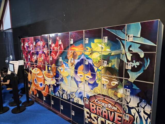 쿠키런 방탈출 콘셉트로 구성된 현장 라커