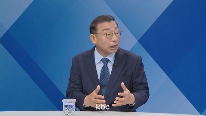 ▲ 28일 KBC '여의도초대석'에 출연한 이정현 국민의힘 공동선대위원장