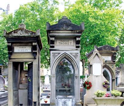 몽파르나스 묘지의 가족무덤들.  라현진 기자