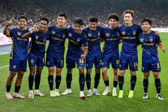 마웅 마웅 르윈(왼쪽 두 번째)의 득점 이후 세리머니. 사진[AFP=연합뉴스]