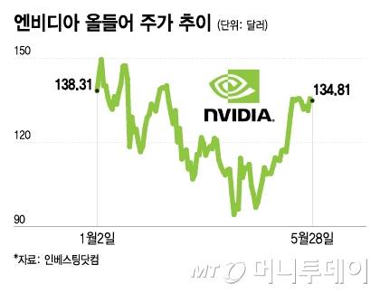 엔비디아 올들어 주가 추이/그래픽=이지혜