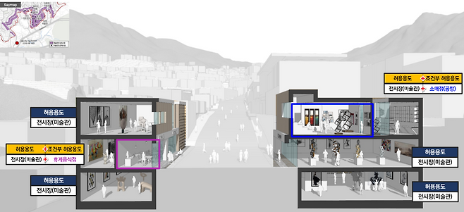 평창동 일대 예술문화특화로 활성화 계획 예시도. [서울시]