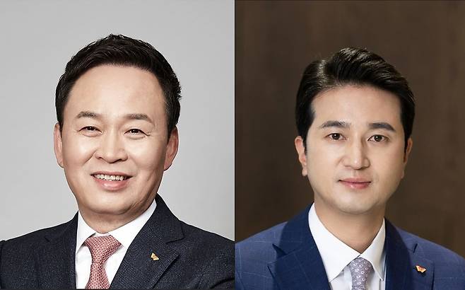 SK이노베이션은 28일 이사회를 열어 장용호 SK㈜ 사장(왼쪽)을 총괄사장으로, 추형욱 SK이노베이션 E&S 대표이사를 대표이사로 신규 선임하는 안건을 승인했다고 밝혔다. [SK이노베이션 제공]