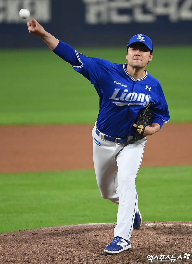 삼성 라이온즈 구원투수 임창민이 경기에 등판해 역투하고 있다. 임창민은 당분간 추격조에 포함돼 마운드에 오를 예정이다. 엑스포츠뉴스 DB