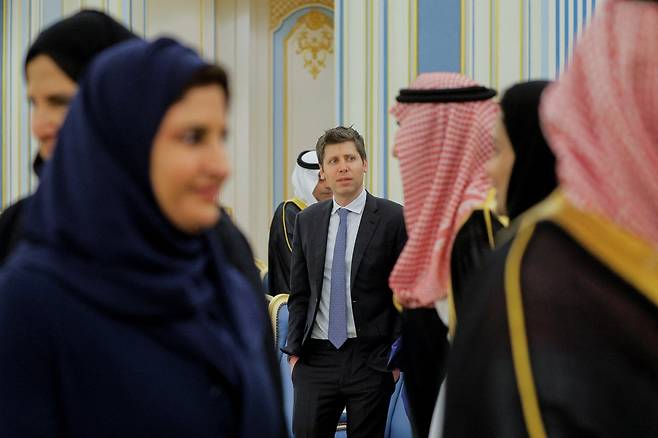 도널드 트럼프 미국 대통령 중동 순방길에 동행한 샘 올트먼 오픈AI CEO [AP 연합뉴스 자료사진. 재판매 및 DB 금지]