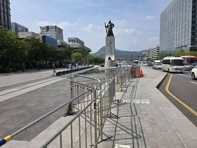 기존 광화문광장 안전펜스 [서울시 제공. 재판매 및 DB 금지]