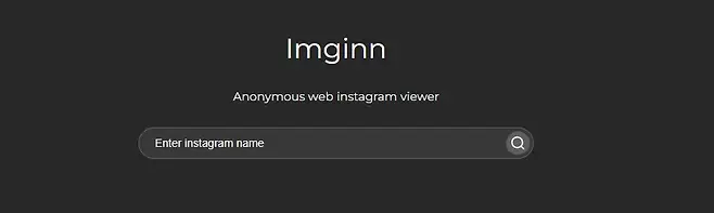 Imginn Anonymous web instagram viewer Enter instagram name
