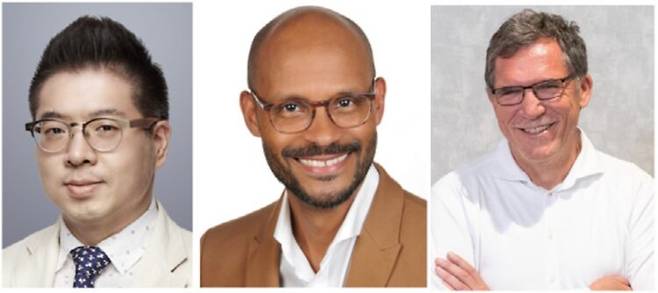 왼쪽부터 가톨릭대학교 서울성모병원 병리과 이성학 교수, 독일 아우크스부르크 대학병원 소화기내과 알라나 에빅보 교수, 헬무트 메스만 교수 [사진= 서울성모병원 제공]