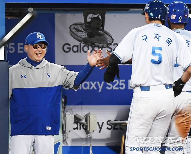 강민호와 구자욱의 활약을 누구보다 기뻐한 박진만 감독