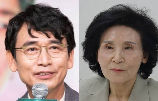 유시민(왼쪽부터) 전 노무현재단 이사장과 설난영 여사. 연합뉴스.