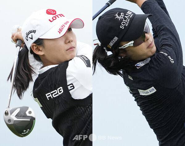 2025년 미국여자프로골프(LPGA) 투어 메이저 대회인 US여자오픈에 출전한 황유민, 이예원 프로가 1라운드에서 경기하는 모습이다. 사진제공=ⓒAFPBBNews = News1