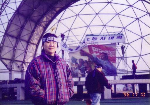 노동운동을 하던 시절의 심상정 전 정의당 대표. 중앙포토