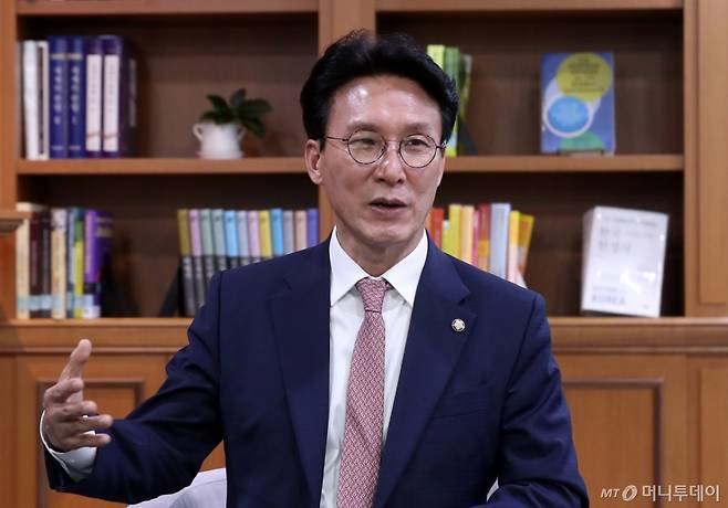 김민석 더불어민주당 상임공동선대위원장 인터뷰 /사진=김창현 기자 chmt@