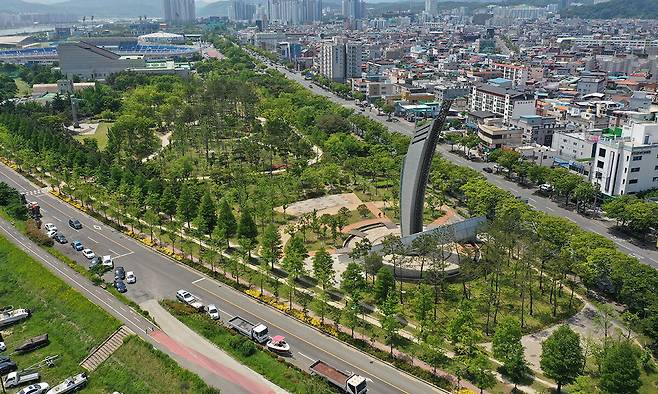 포항 해도도시숲. 포항시 제공