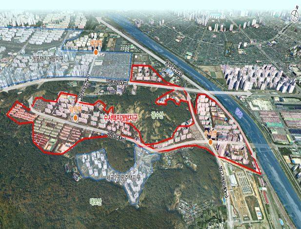 수서택지개발지구 위치도. 사진 제공=서울시
