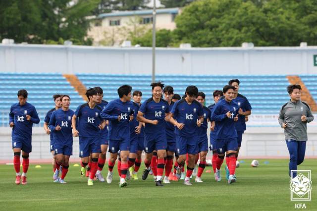 5월 원주 소집 훈련 당시 U-20 대표팀 모습. 사진 제공=대한축구협회